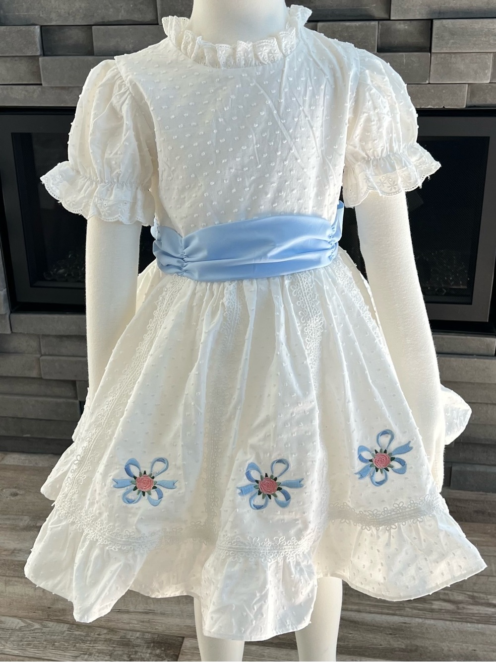 NWOT Only Little Once Girls Swiss Dot Dress Size 6